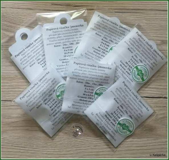 Visačka,jmenovka  8x5cm (bal.10ks)