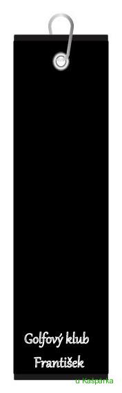 Golfový ručník s karabinou 40x50cm - TMAVĚ  ZELENÝ