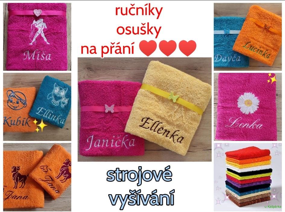 Ručník se jménem VENDELÍN+KLUK+DATUM