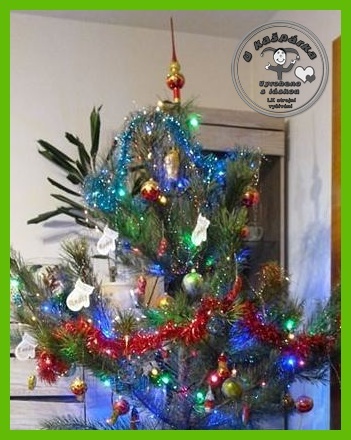 Vánoční ozdoba krajka - rukavice se jménem  MÍRA