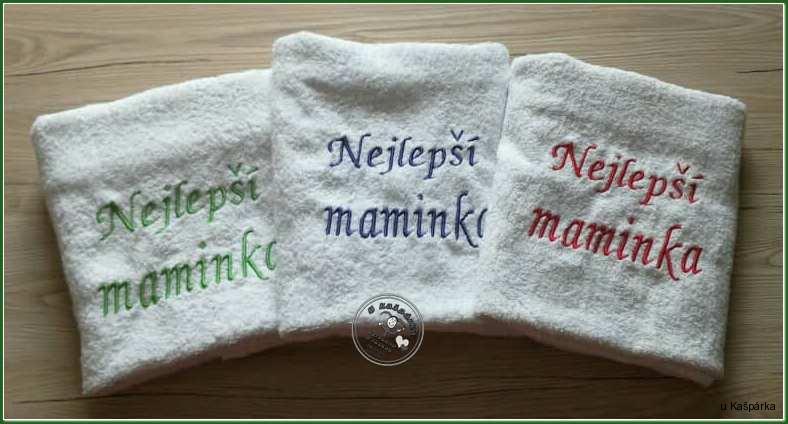 Osuška se jménem  NEJLEPŠÍ MAMINKA