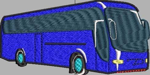 Vzorník výšivka AUTOBUS