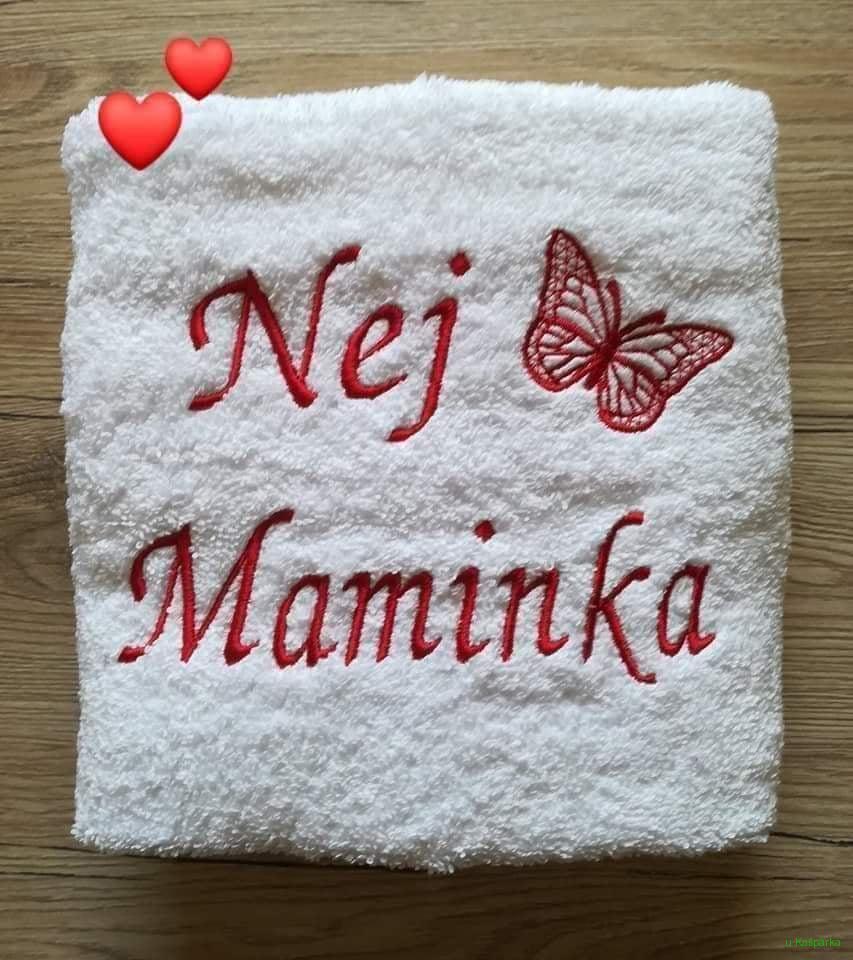 Osuška se jménem NEJ MAMINKA + MOTÝLEK