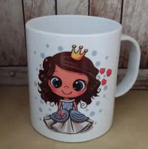 Hrníček s potiskem PRINCEZNA HNĚDOVLÁSKA