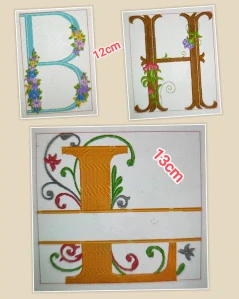 Vzorník výšivka PÍSMENA MONOGRAM
