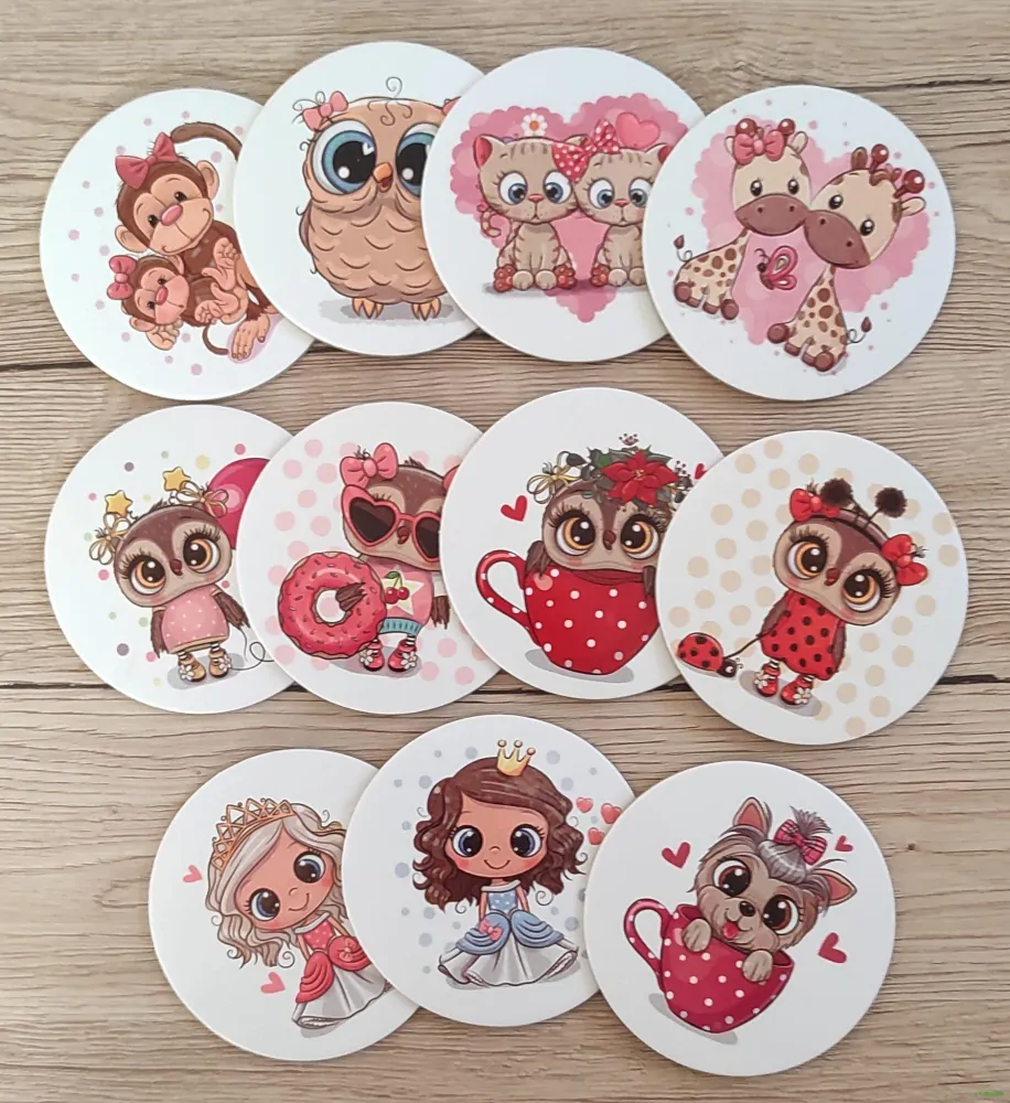 Hrníček a podtácek s potiskem OPIČKY